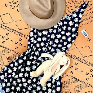 Old Navy Daisy Print Navy Blue Sundress Womens Size Small NWT